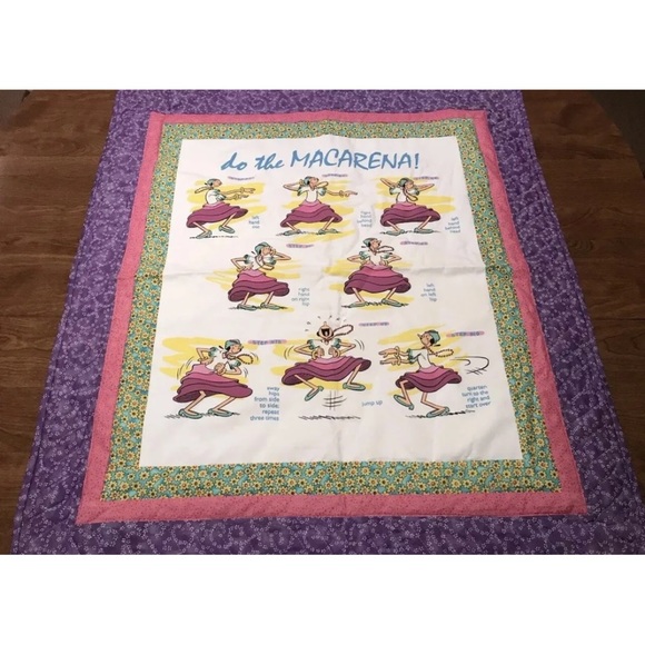 Olive Oyl Oil From Popeye Do The Macarena Vintage Wall Hanging Fabric Handmade